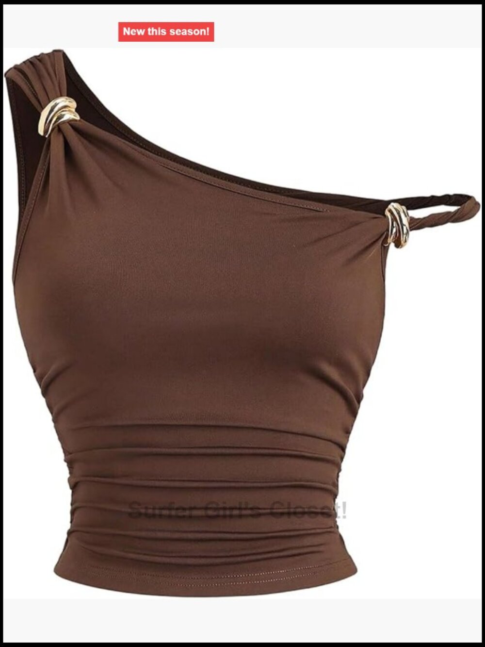 Y2K Off Shoulder Ruched Tank Top Sleeveless High Stretch Going Out